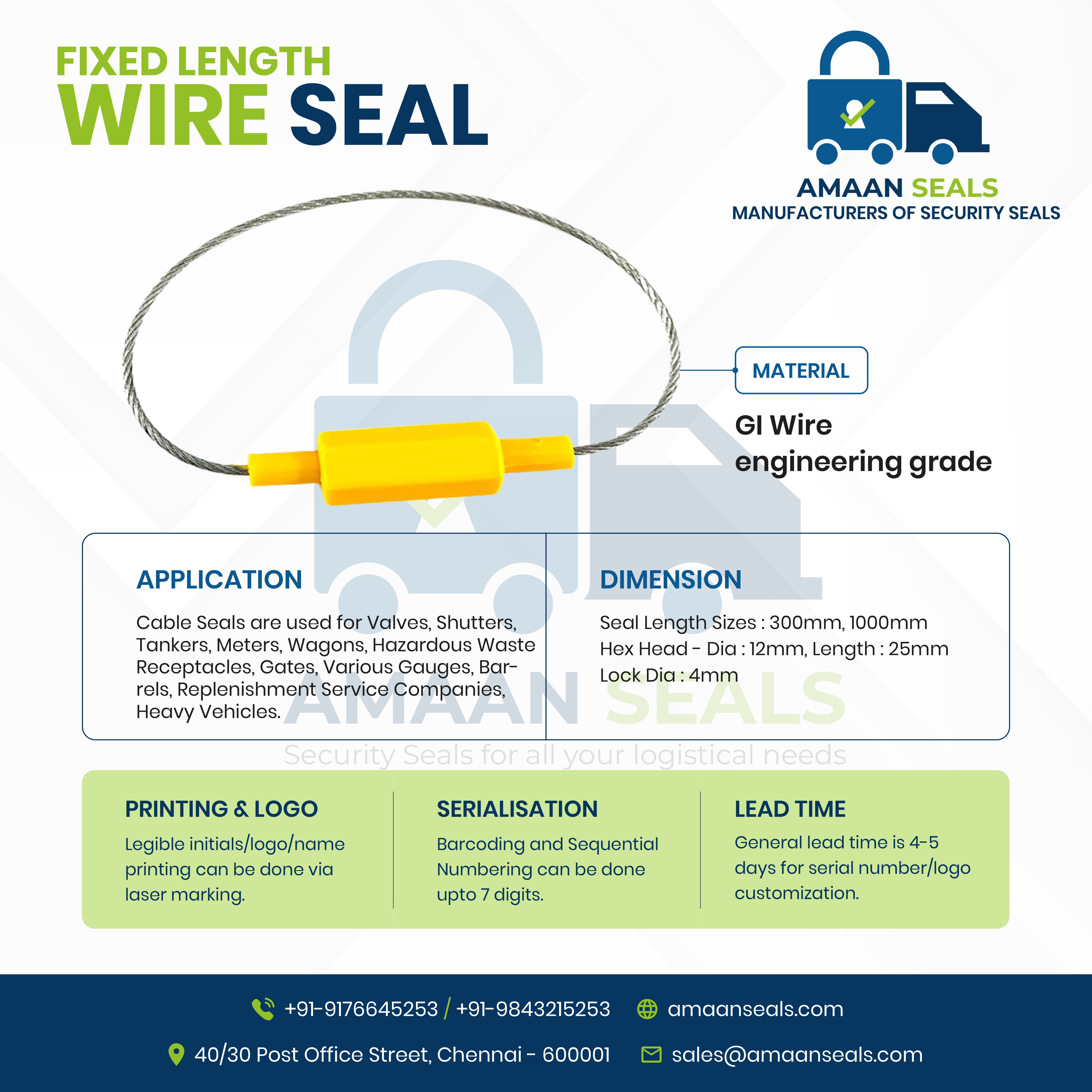 Fixed Length Wire Seal