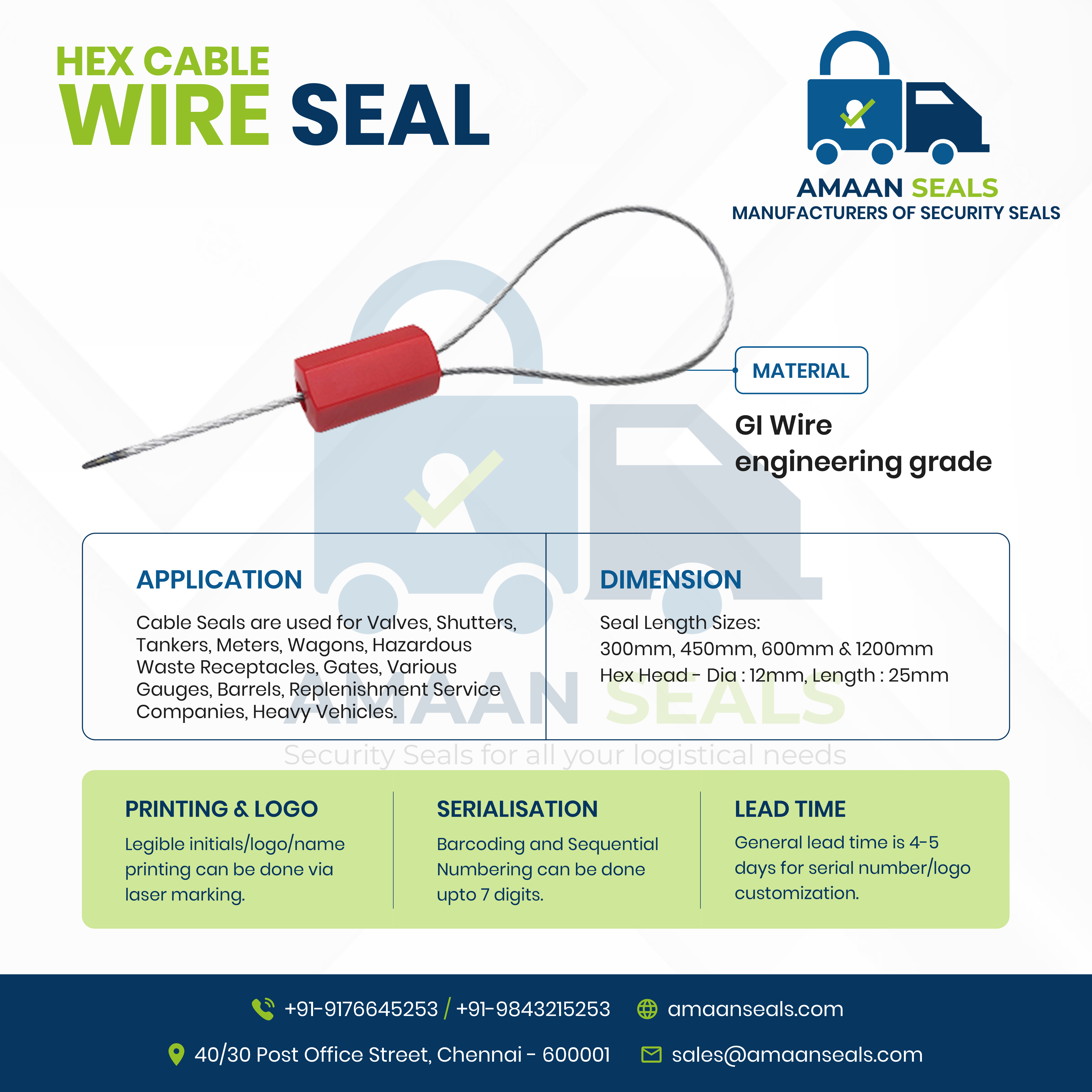 Hex Cable Wire Seal