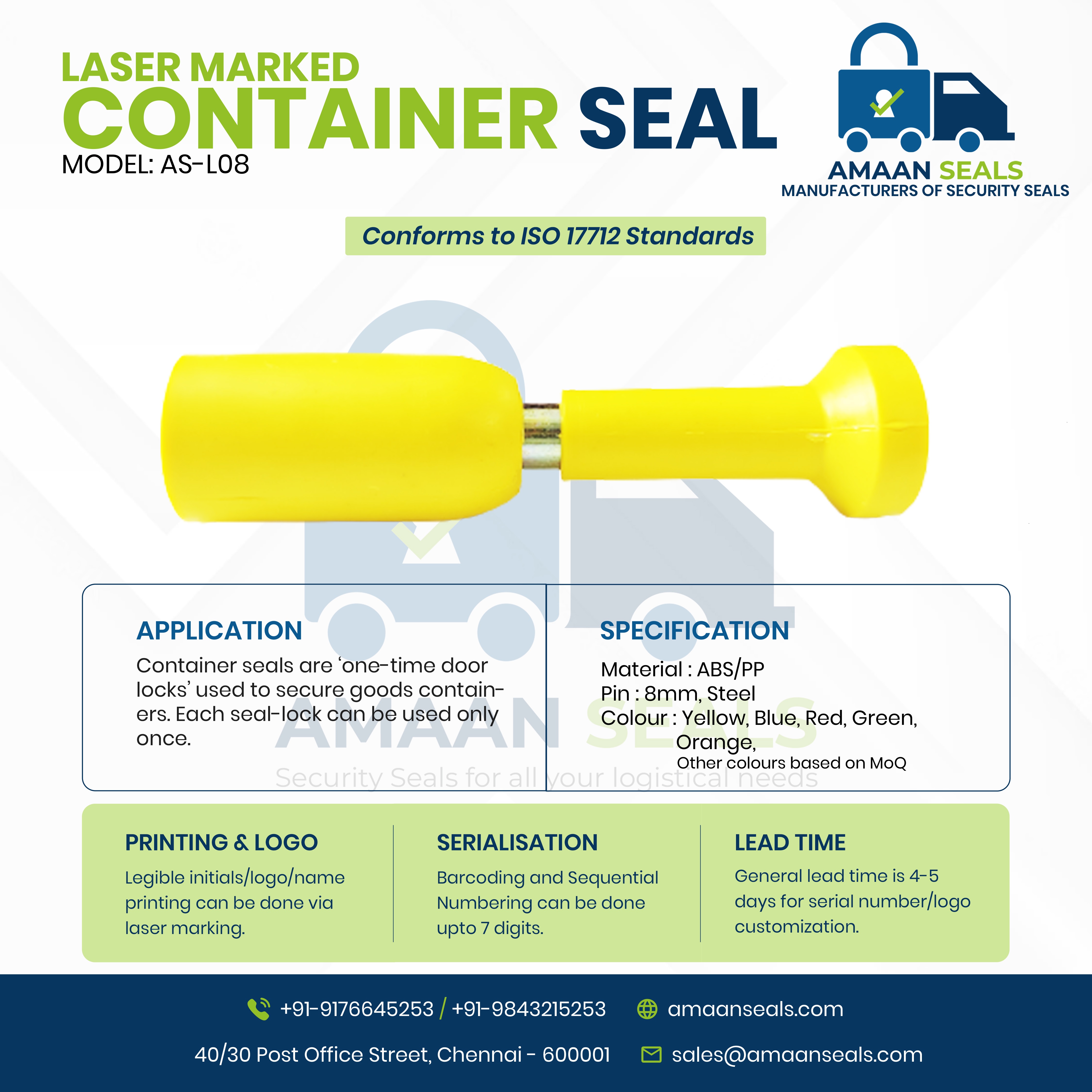 Laser Marked Bolt Seal