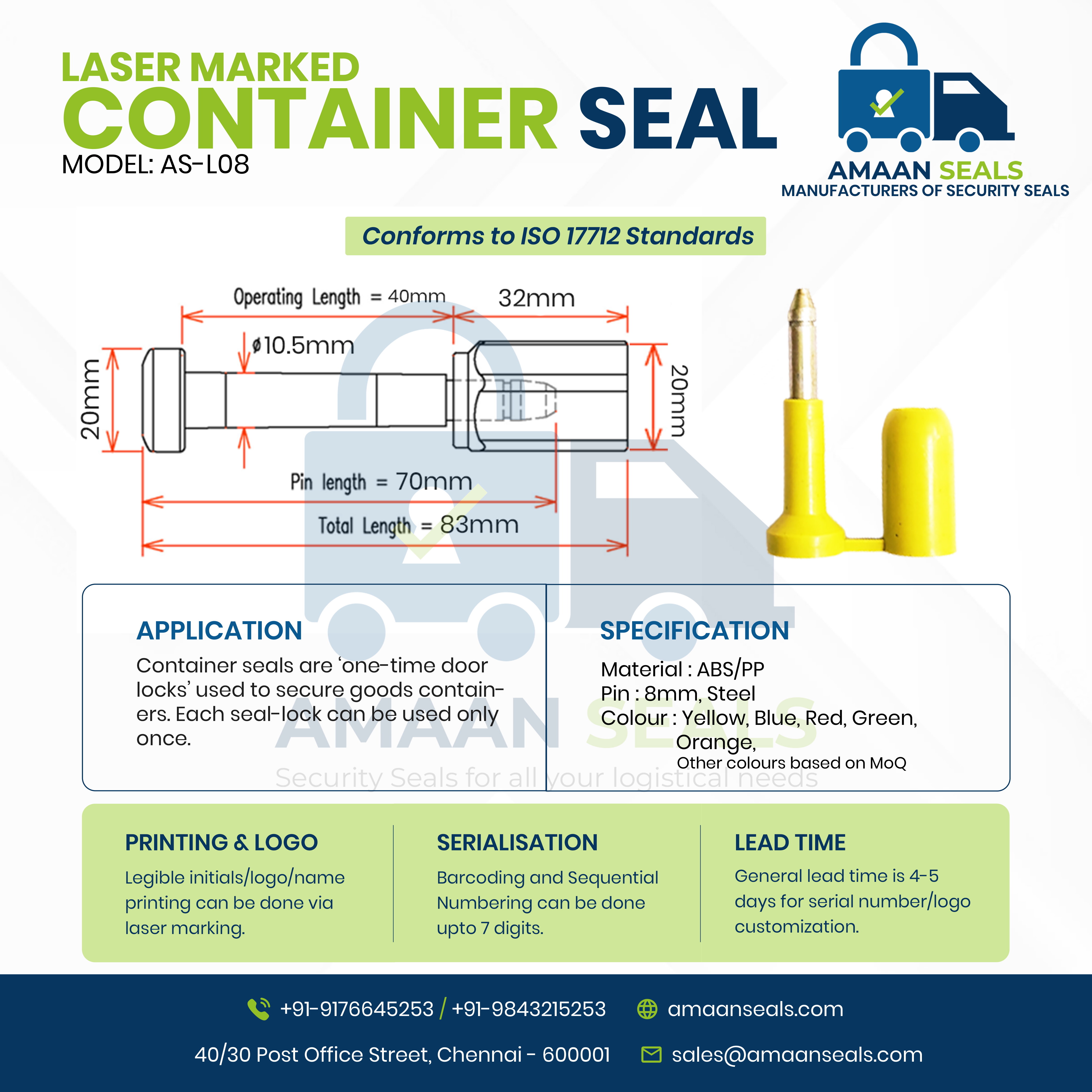 Laser Marked Container Seal