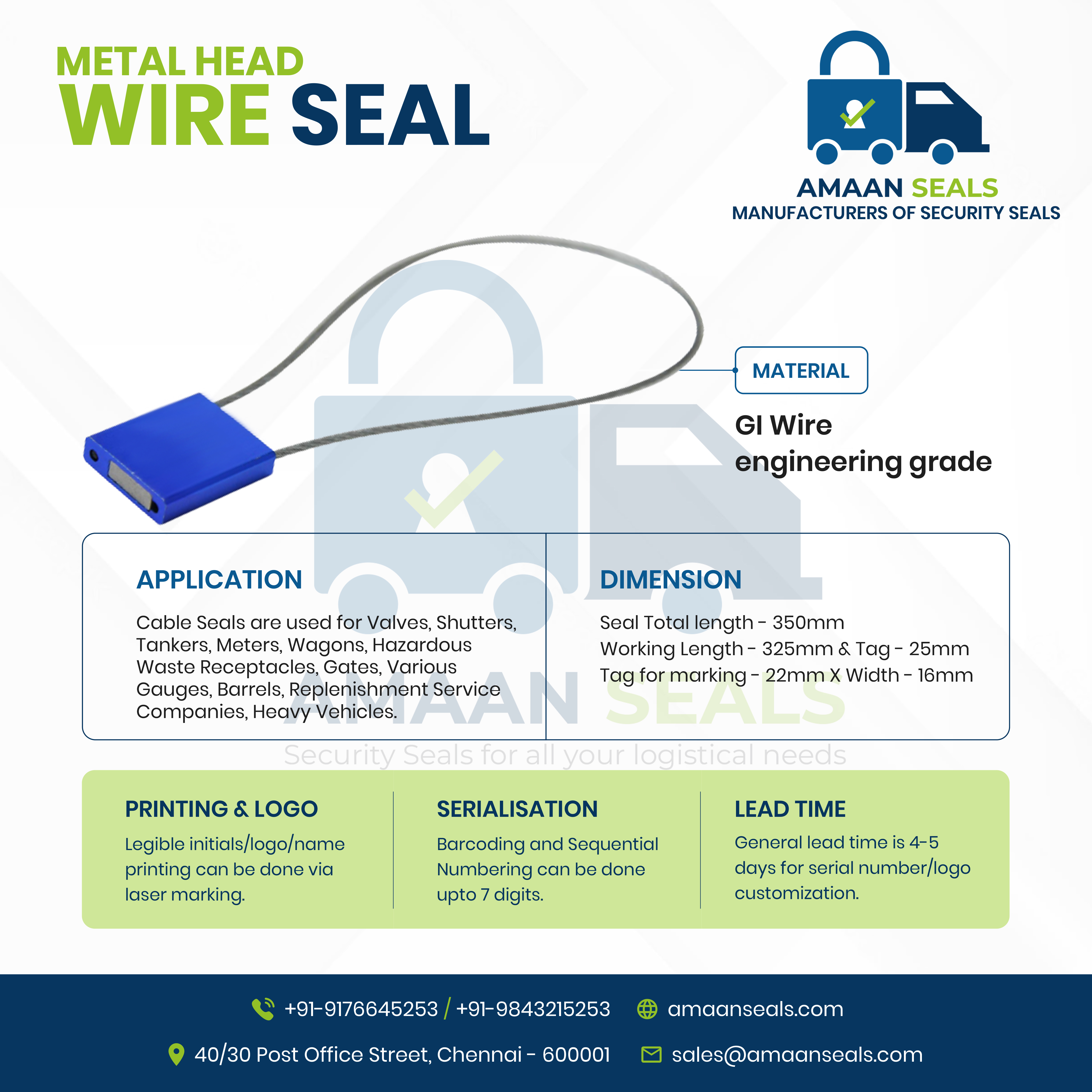 Metal Head Wire Seal