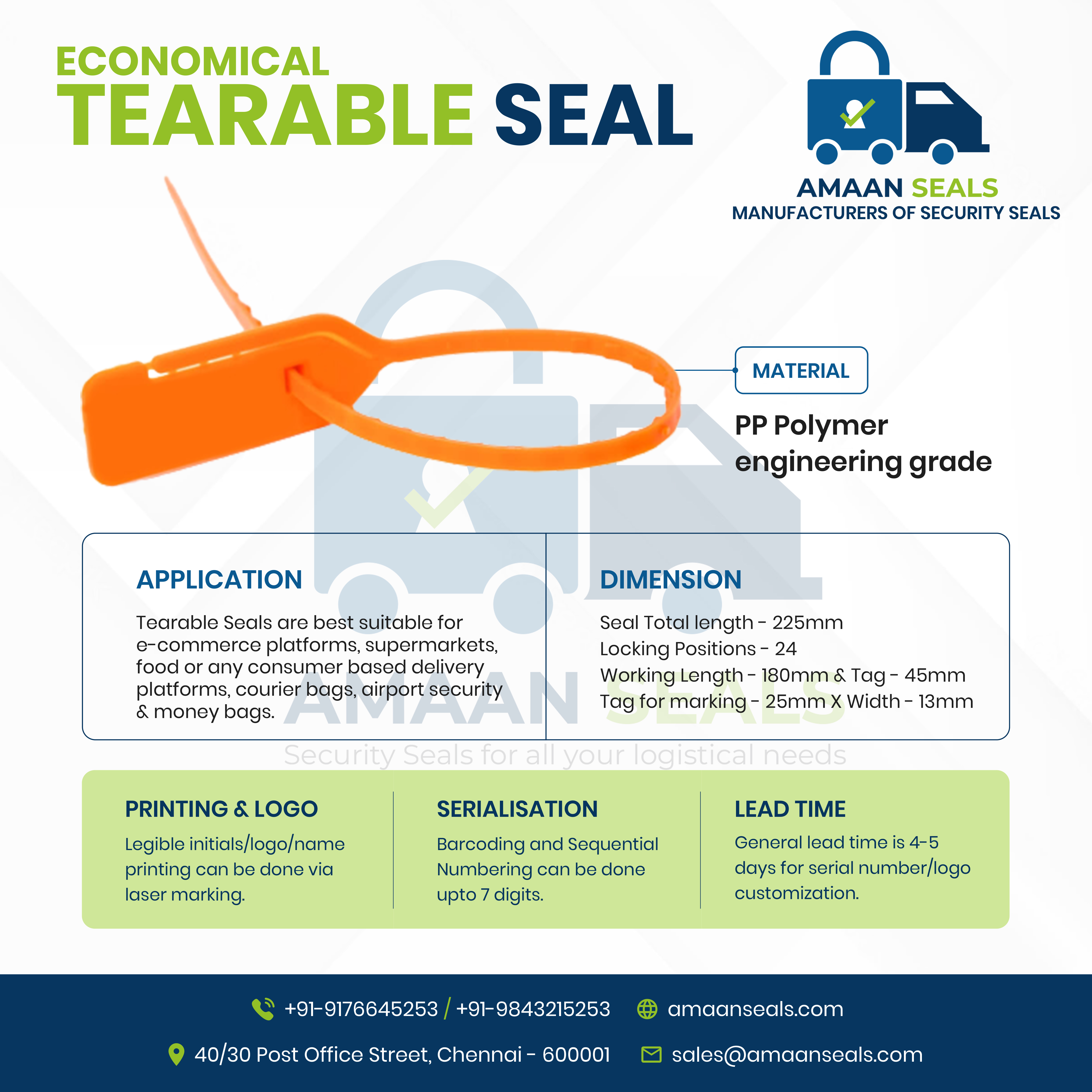 Economical Tearable Seal