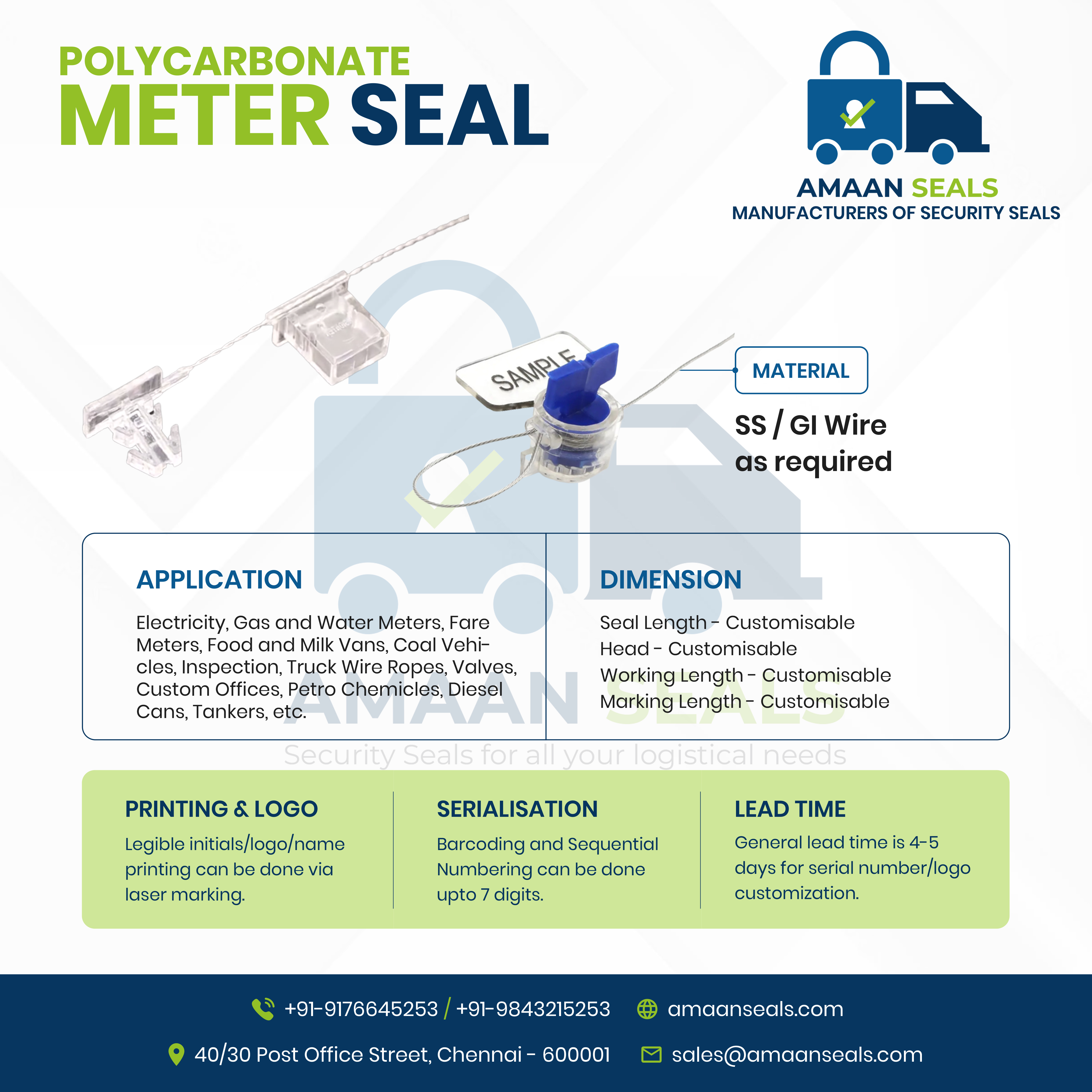Polycarbonate Meter Seal